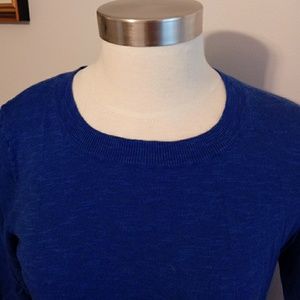 Bright royal blue crew neck 34 sleeve sweater Bright royal blue crew neck 34 sleeve sweater
